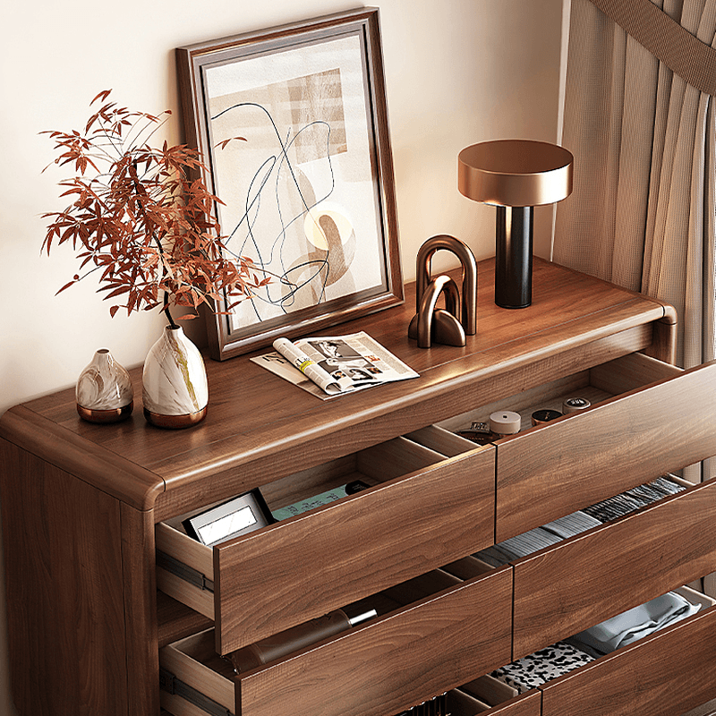 Modish Raw Wood Square Double Dresser/Bachelor Chest/Wardrobe Chest with 6 Drawers/7 Drawers/5 Drawers in Horizontal/Vertical Orientation - image 9