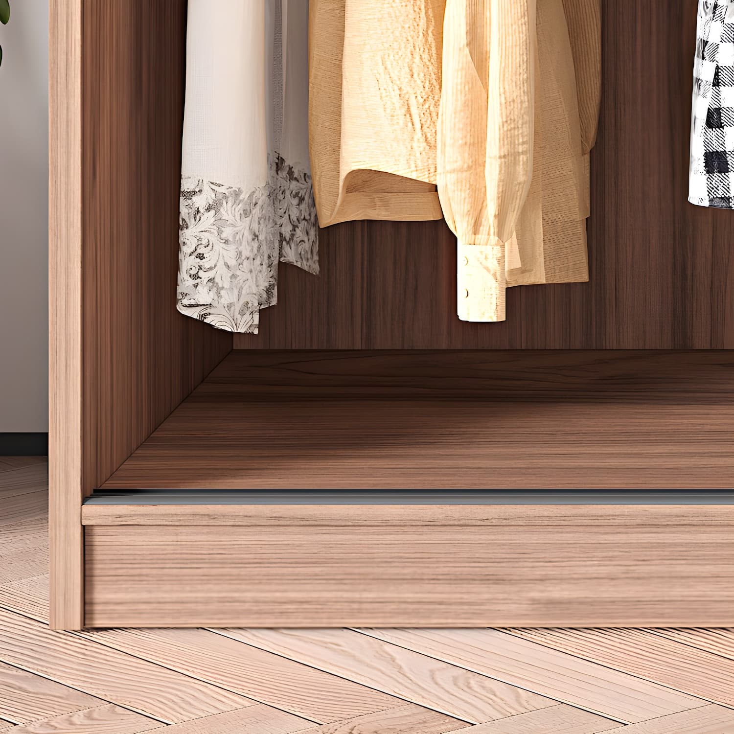 Contemporary Sliding Door Storage Cabinet Bedroom Cabinet with Drawers - image 8