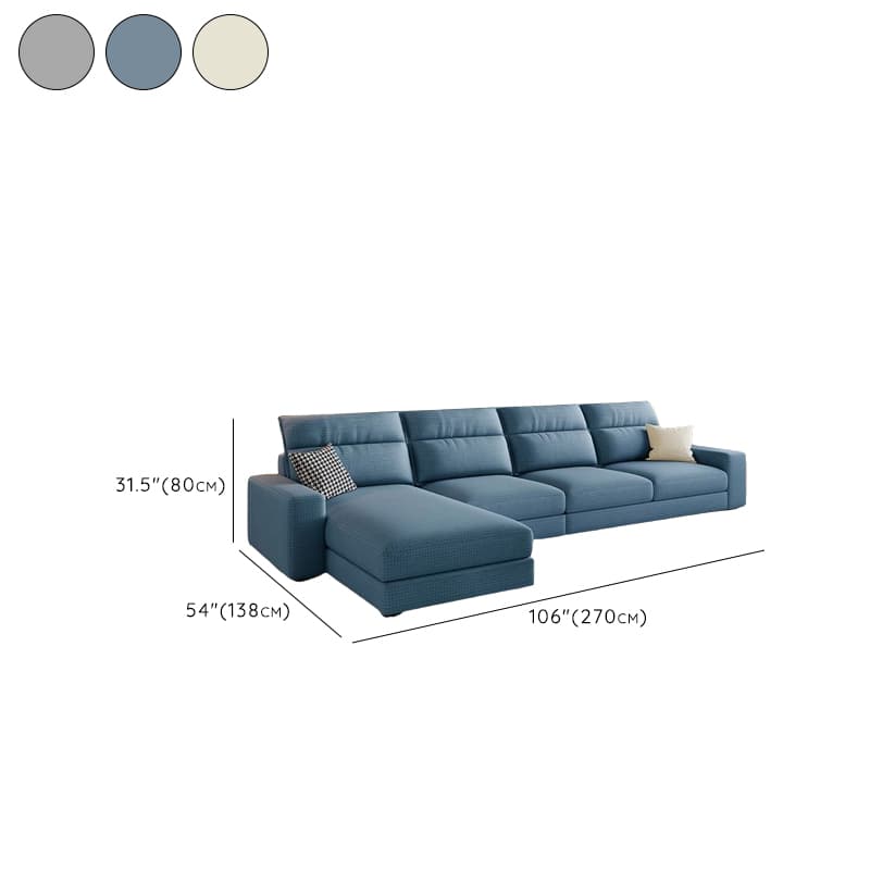 Modern Left L-Shape Latax/Sponge Cushioned Corner Sectional Parlor - image 17