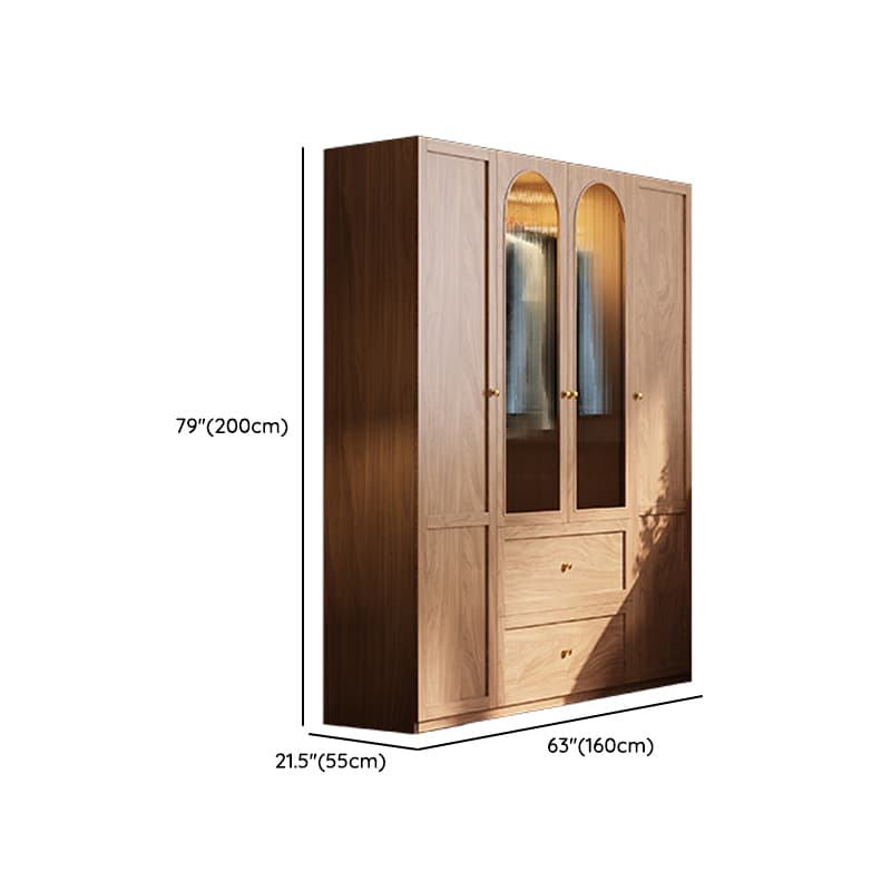 Trendy Unfinished Color Engineered Wood Unattached Armoire Cabinet - image 13