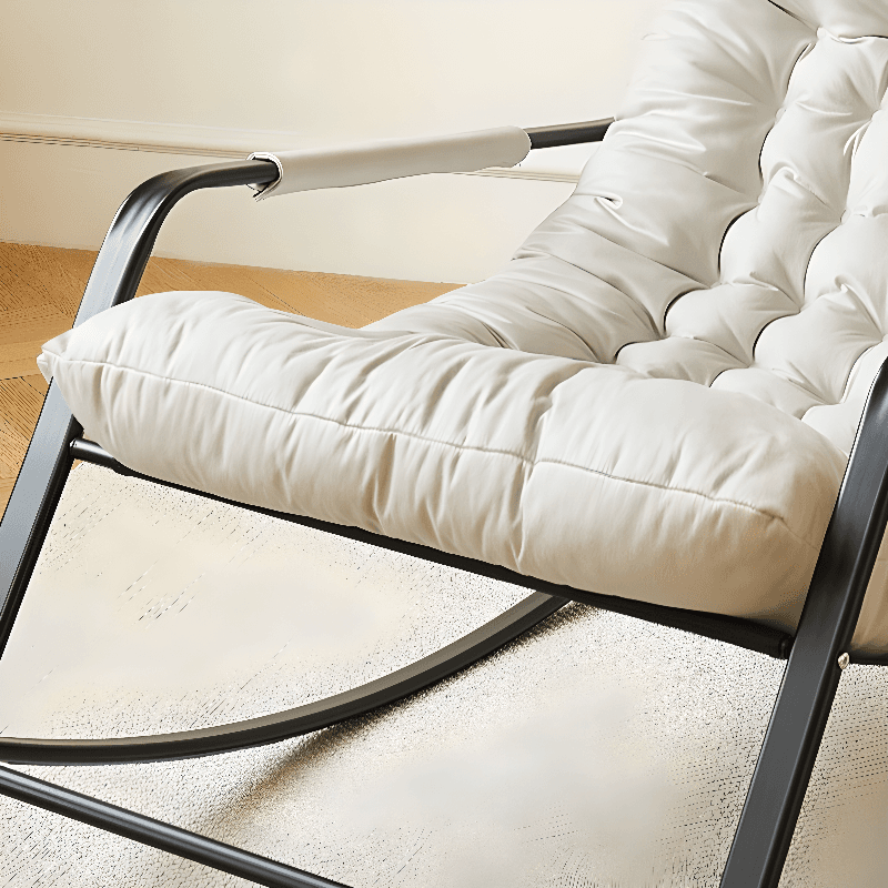 Art Deco Upholstered Rocking Armchair for 2 with Track Arm and Dirt Resistant Features - image 11