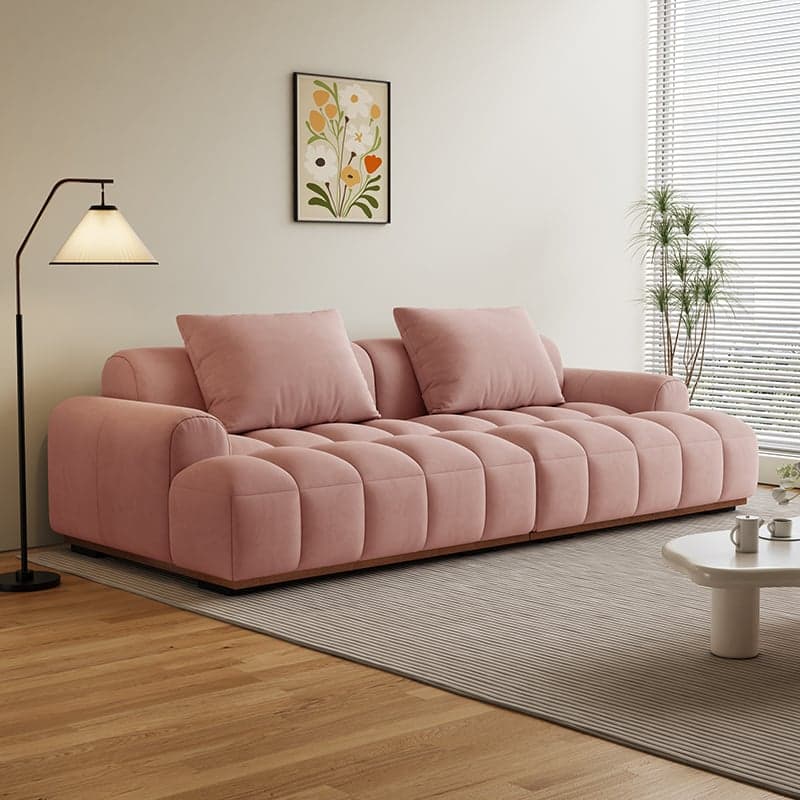Tear Resistant Standard Sofa with Pu/Flannel Upholstery in Black/Dark Grey/White - image 11