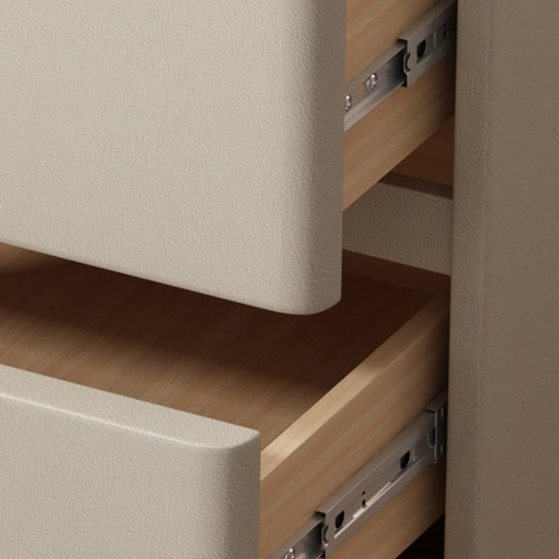 Elegant Modern Wooden Nightstand with Three Drawers for Storage in Narrow Size - image 9