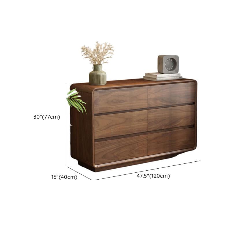 Cocoa Simplistic Natural Wood Bachelor Chest/Double Dresser with 6/9/5 Drawers in Horizontal/Vertical Orientation - image 11