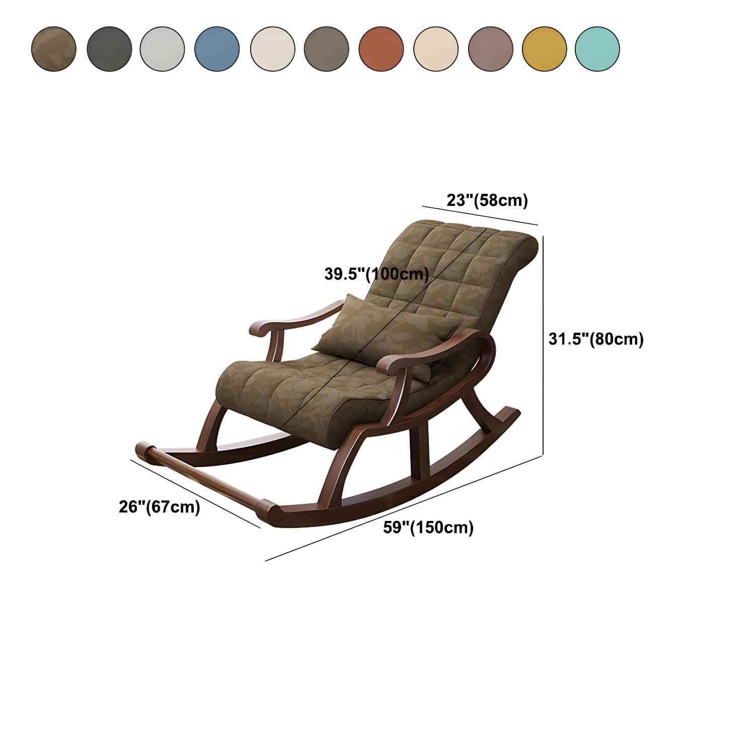 Mid-Century Modern Recliner Chair Upholstered Recliner Chair - image 17