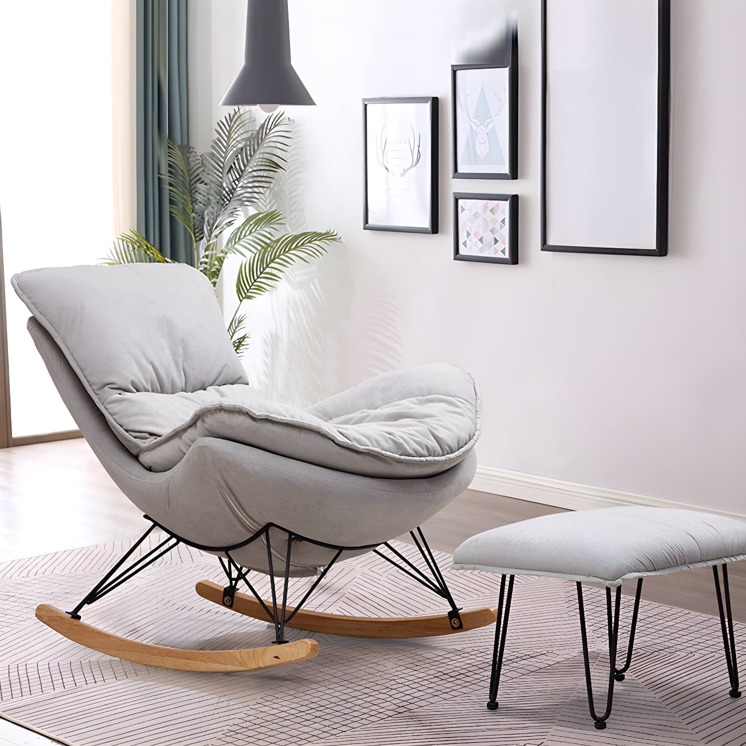 Modern Style Rocking Chair Indoor Sofa Rocking Chair for Living Room - image 4