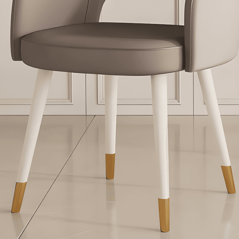 Modern Simple Style Arm Chair with Ventilated Back, Padded Upholstery, Arms, and Metal Legs - image 9