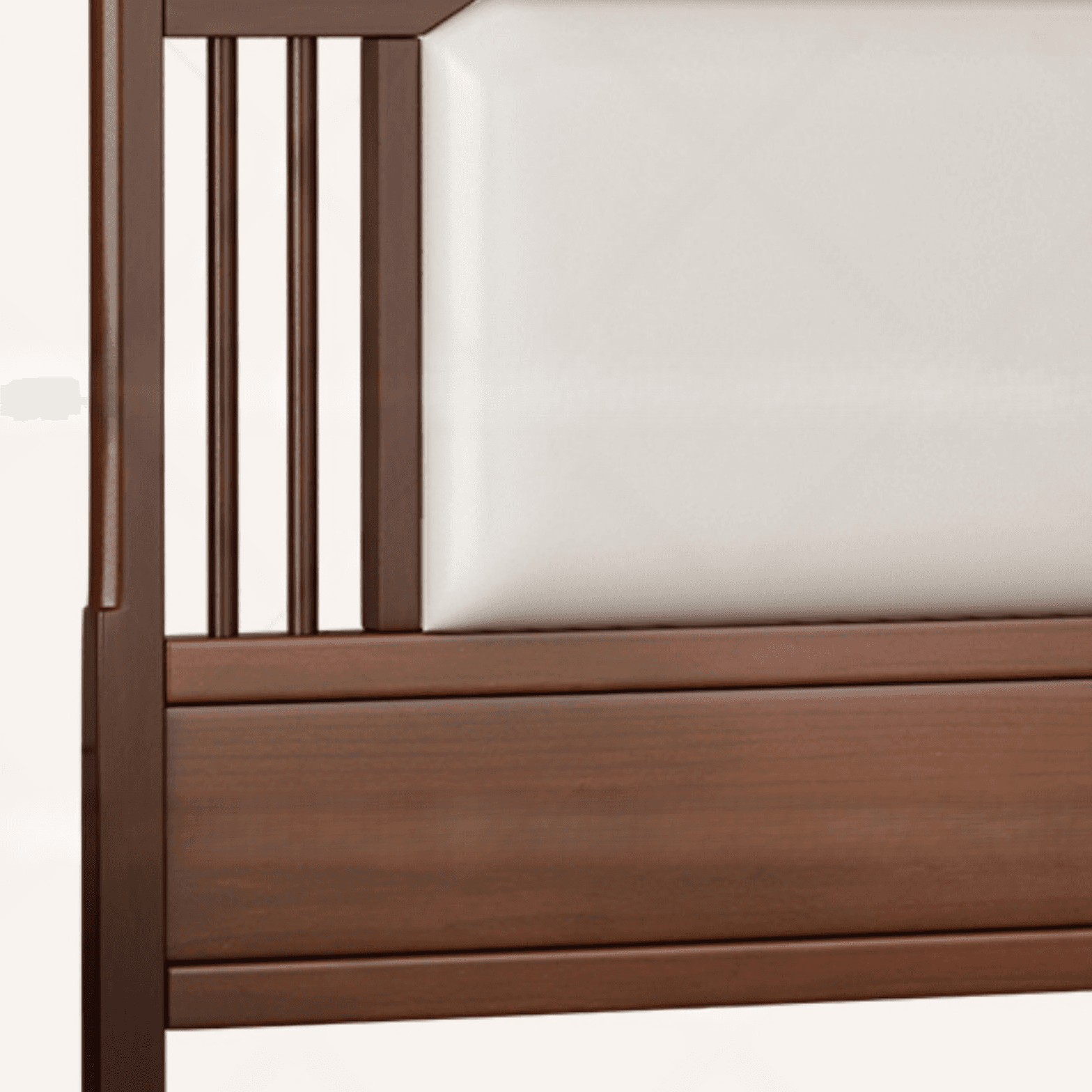 Modish No Distressing Timber Panel Headboard with Rectangle/Stepped Shape for Queen/King/Full Bed, Featuring Sponge Upholstery and Standard Height - image 10