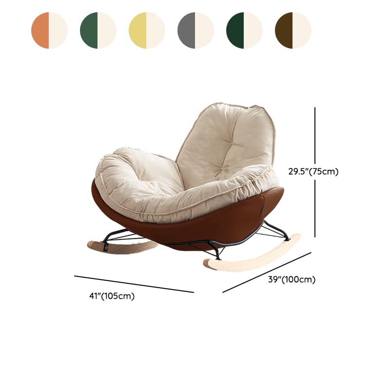 Modern Upholstered Rocking Chair - Small Height, Strongly Built Supporting 398lbs+ Weight - image 17