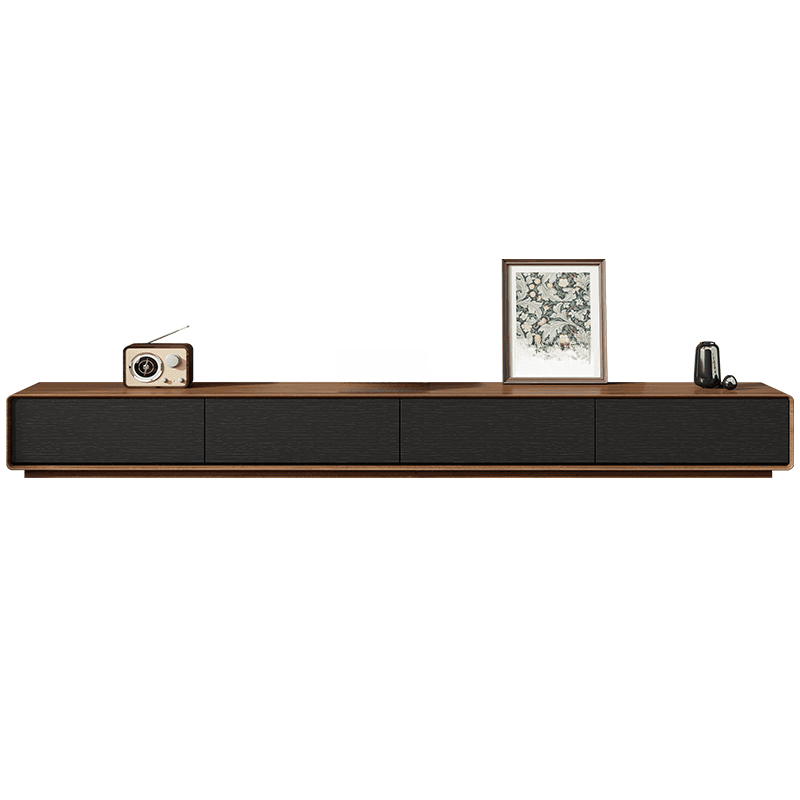 Art Deco Lumber Rectangle TV Stand with 4 Drawers - image 10
