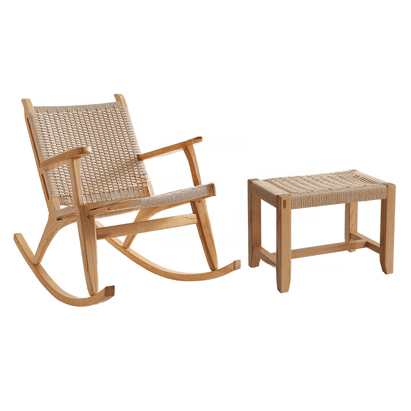 Wood Front Porch Rocking Chairs with Rear Back, Stationary - image 9