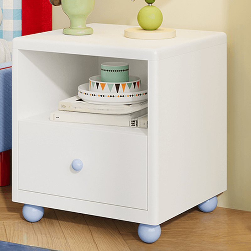Organic Modern 2 Tiers Nightstand With Drawer Organization/Open Nightstand with Alloy Countertop - image 4