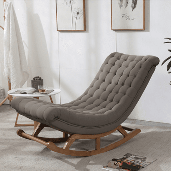 Cocoa/Azure/Olive Green Casual Rocking Chair Couch with Ottoman - image 5