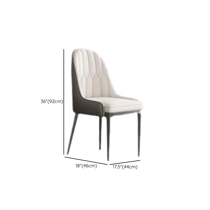 Dining Table Set with Rounded Stump Base, Padded Chair with Back for 6 People/4 People in White - image 14