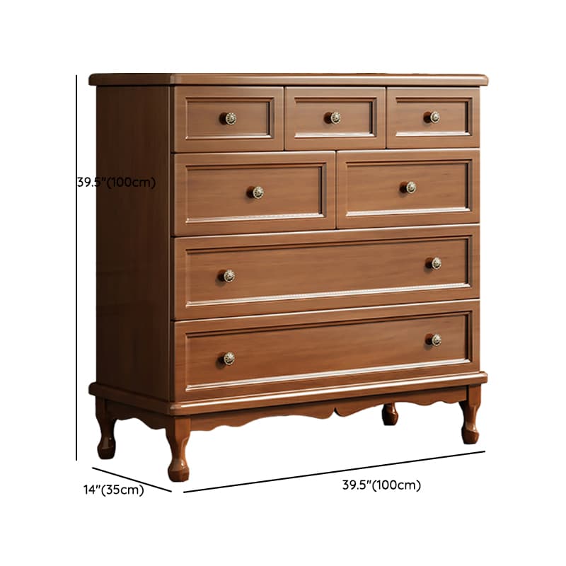 Solid Wood Countertop Storage Chest Traditional Style with Drawers - image 27