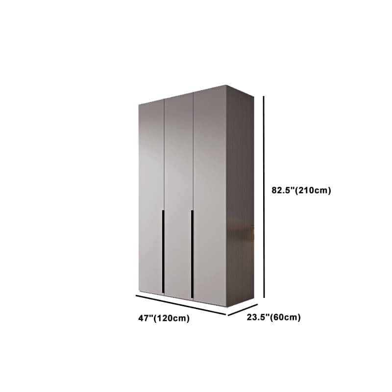 Trendy Grey Wooden Almirah with Clothing Rod, Interior Shelves, Soft Close Drawer & Soft Close Door - image 26