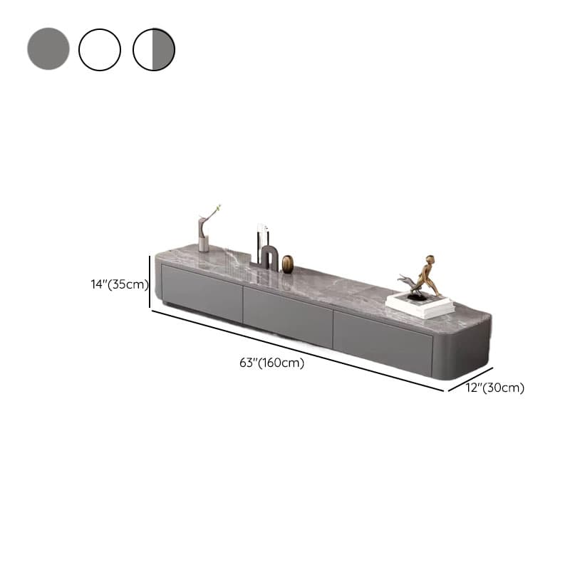 Casual Sintered Stone TV Stand with Multiple Drawer Options - image 15