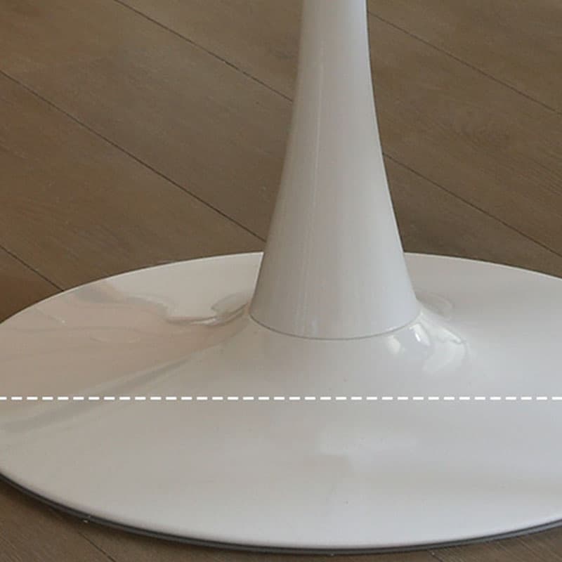 Modern Round Fixed Table Rubber Solid Wood Standard Height Dining Table for Seats 2 - image 12