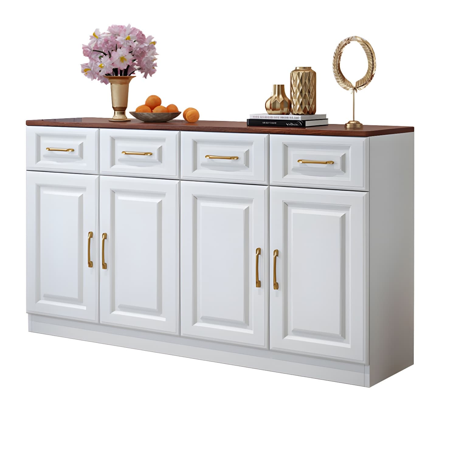 Modern Wood Buffet Sideboard with Drawers, Cabinets, and Shelves - image 15