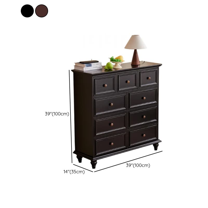 Casual Raw Wood Console Dresser/Semainier with 5/7/9 Drawers in Horizontal/Vertical Orientation - image 9