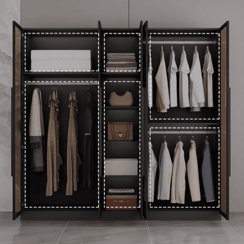 Storm Gray Minimalist Laminate Cabinet Armoire with Soft Close Drawer, Soft Close Door, Interior Shelves, and Clothing Rod - image 6