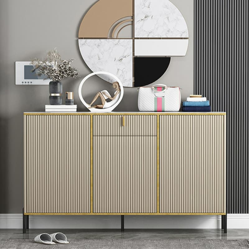 Free Standing Stone Wet-resistant Utility Storage Cabinet with 12 Interior Shelves & 3 Cabinets Living Room - image 6