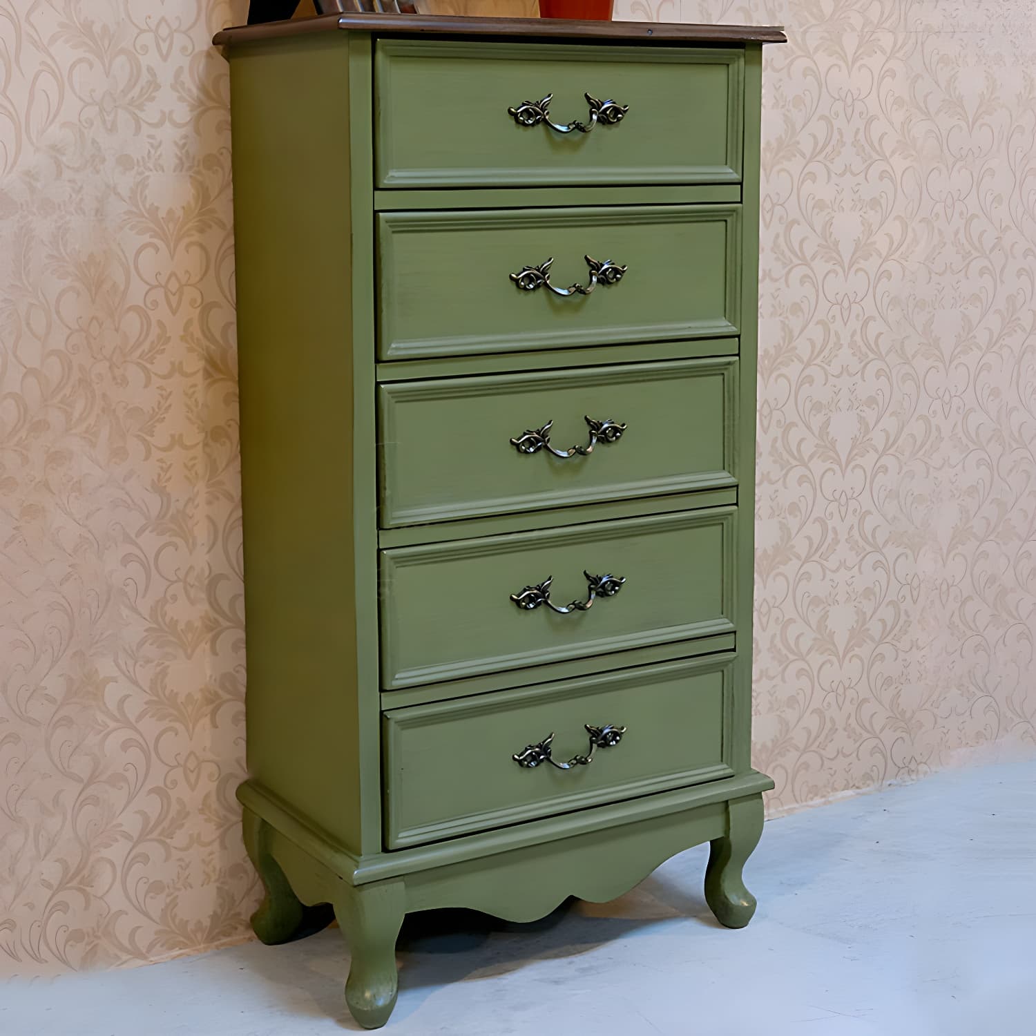 Bedroom Storage Chest Wooden Nautical Vertical Chest with Drawers - image 10