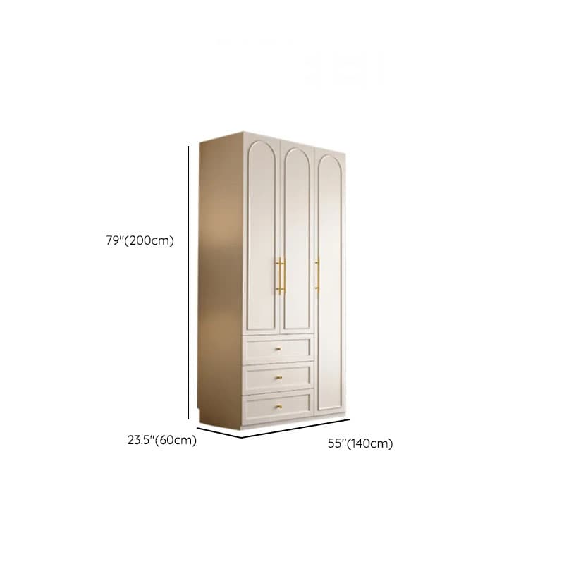 Chalk Modern Wooden Standalone Almirah with 3-Drawer/6-Drawer, Soft Close Door, and Interior Shelves - image 7
