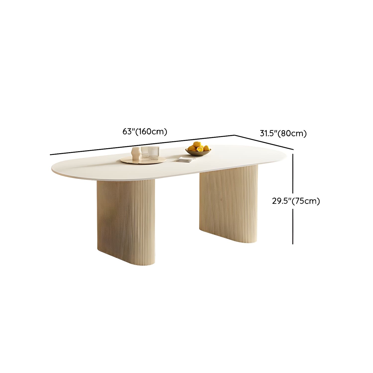 Elegant Oval Shape Metal Dining Set in Modern White - Ideal for 35-40 Women - image 12