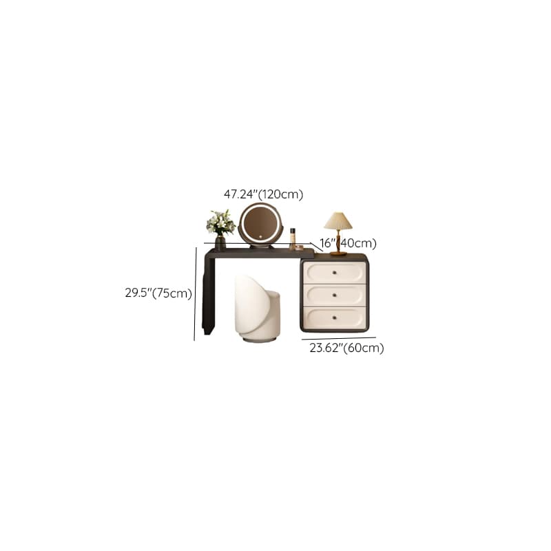 Midnight Black Scalable Makeup Vanity for Sleeping Room with Push-Pull Feature - image 11