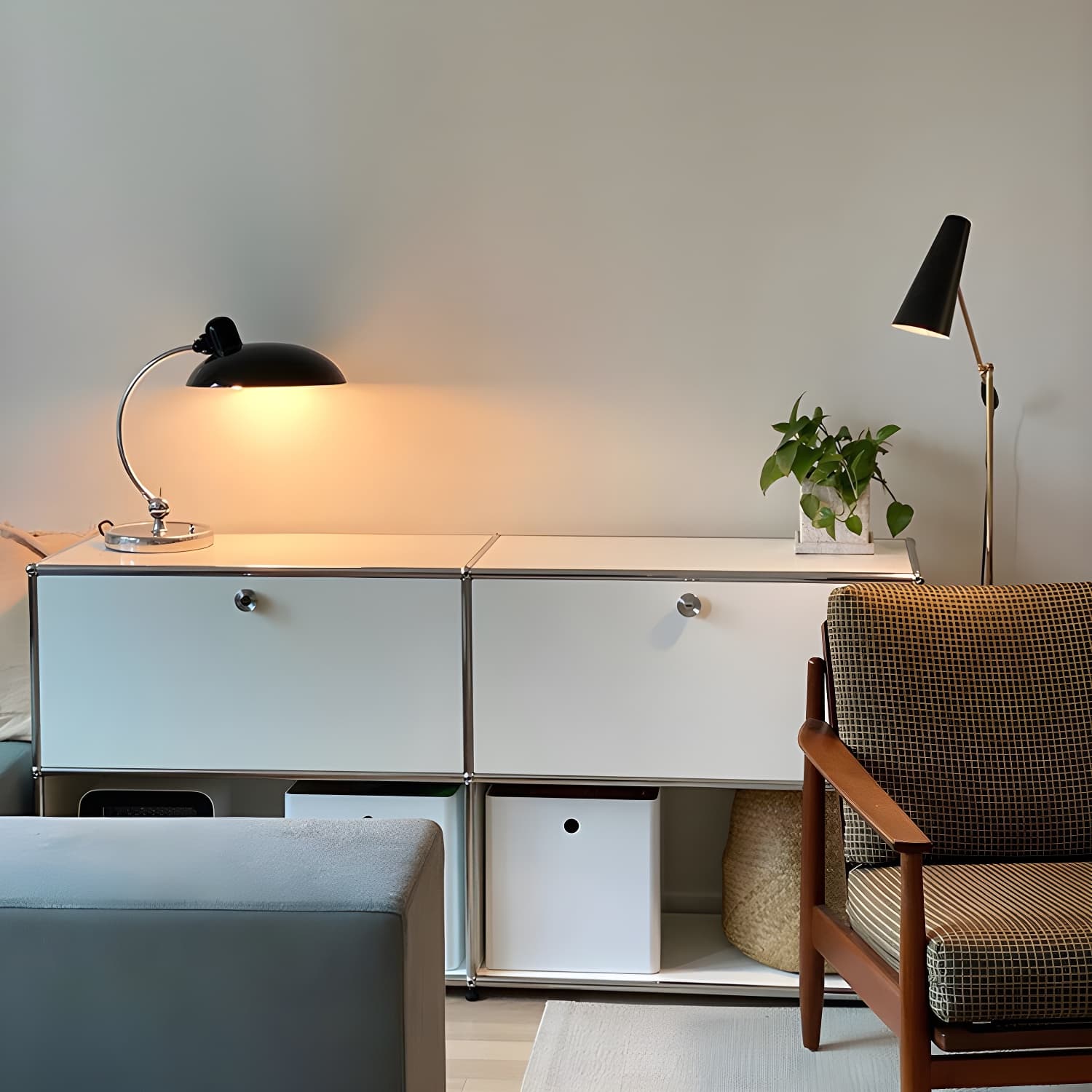 Modern Storage Sideboard Metal Sideboard with Drawer for Home - image 5