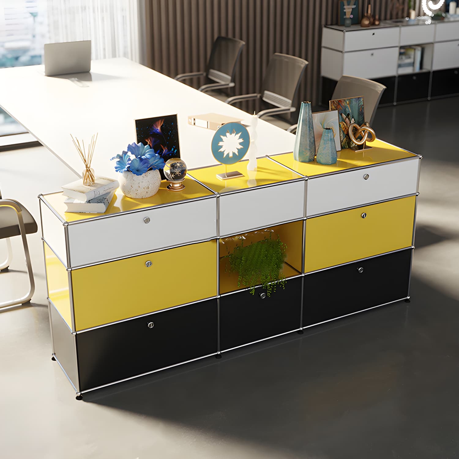 Modern Rectangle Storage Server Metal Sideboard for Dining Room - image 9