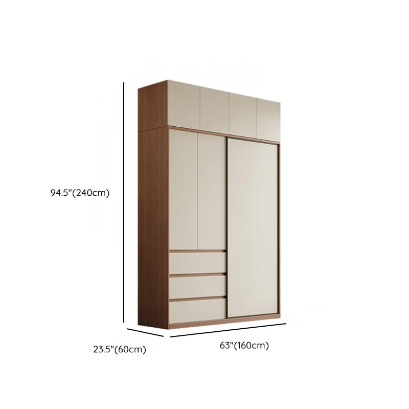 Multi-Color Simple Lumber Wardrobe Closet with Soft Close Drawer, Soft Close Door, Interior Shelves, and Clothing Rod - image 21