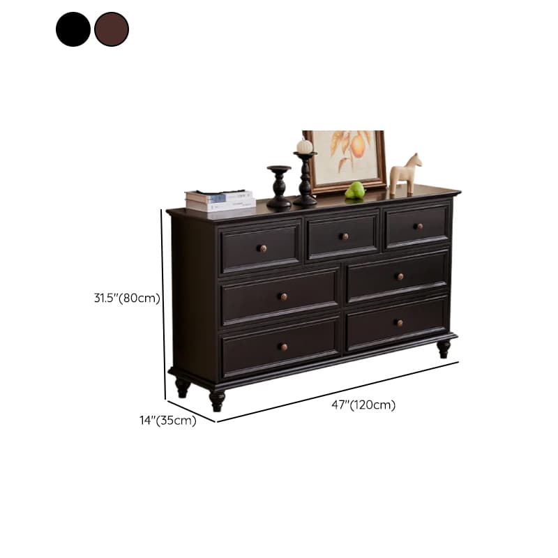 Casual Raw Wood Console Dresser/Semainier with 5/7/9 Drawers in Horizontal/Vertical Orientation - image 13