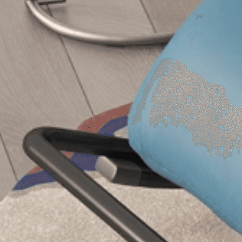 Black/Grey/Cerulean Simple Upholstered Rocking Seat for 2 with Padded Track Arm - image 13