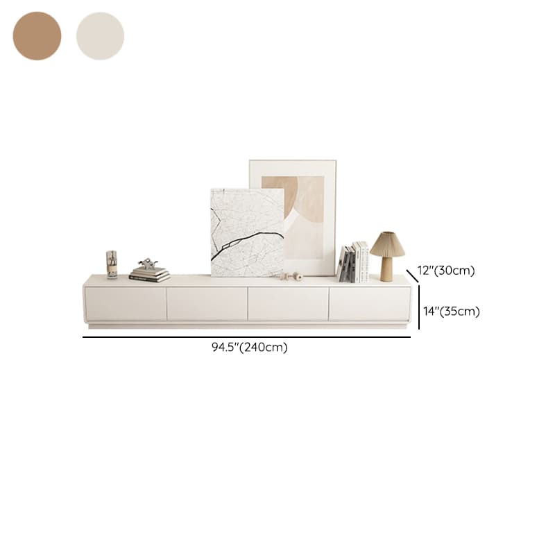 Modern Wood TV Stand with Drawers and Low Height, Featuring Cable Management - image 17