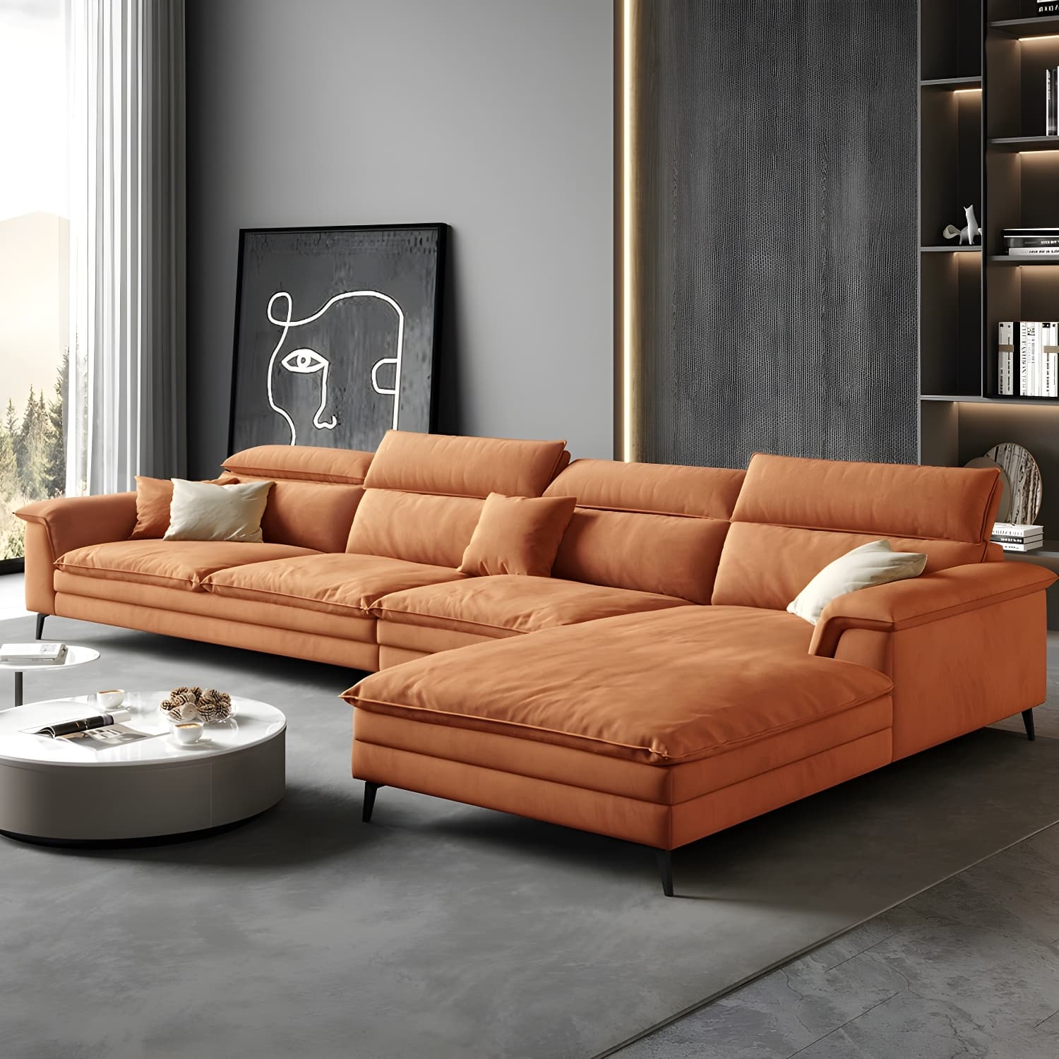 Tech Flannel Upholstered Modular Sectional Sofa in Assorted Colors - image 9