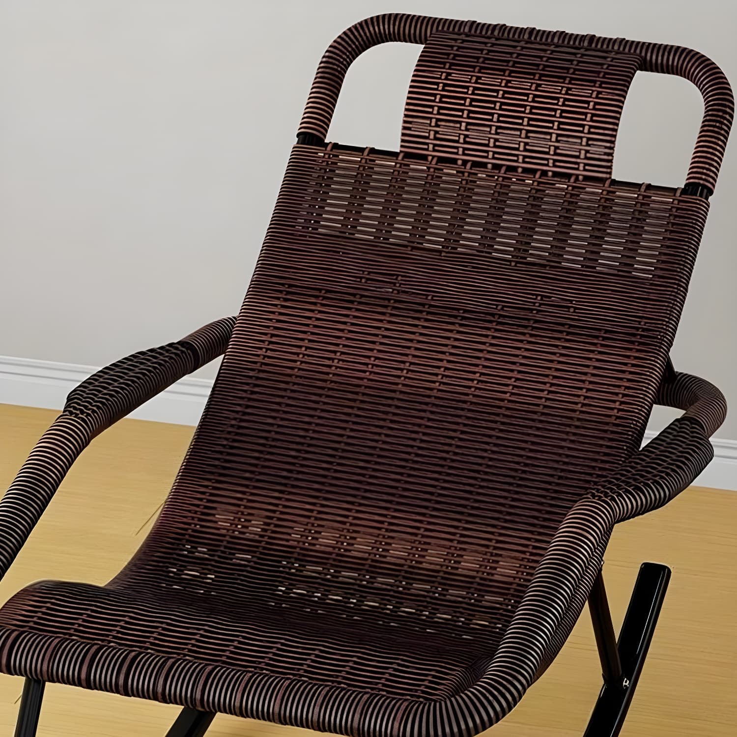 Traditional Black Metal Frame Rocking Chair with Spindle Back and High Weight Capacity - image 21