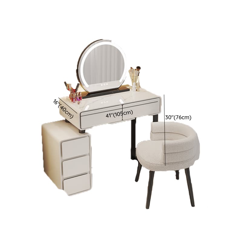 Standard/Small Lumber Vanity Set with 4/5 Drawers, White Seating, Mirror Lights, and Lighting System - image 15