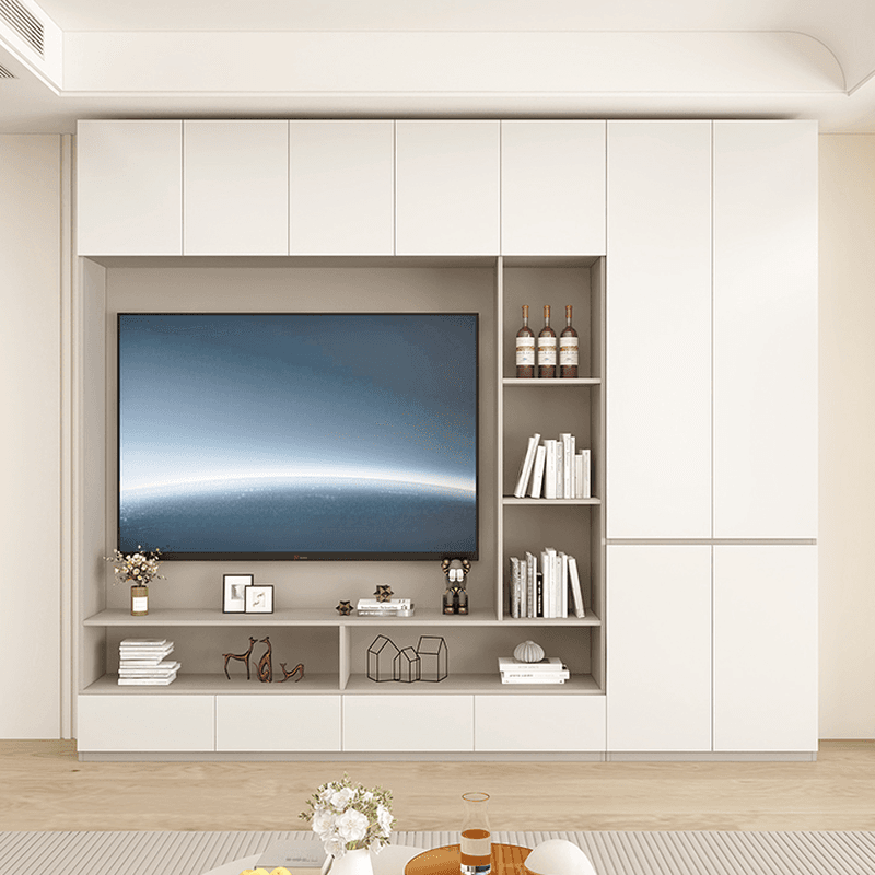 Rectangular Entertainment Center with Hutch, 2 Bookcases, Bridge, and Hutch Included - image 6