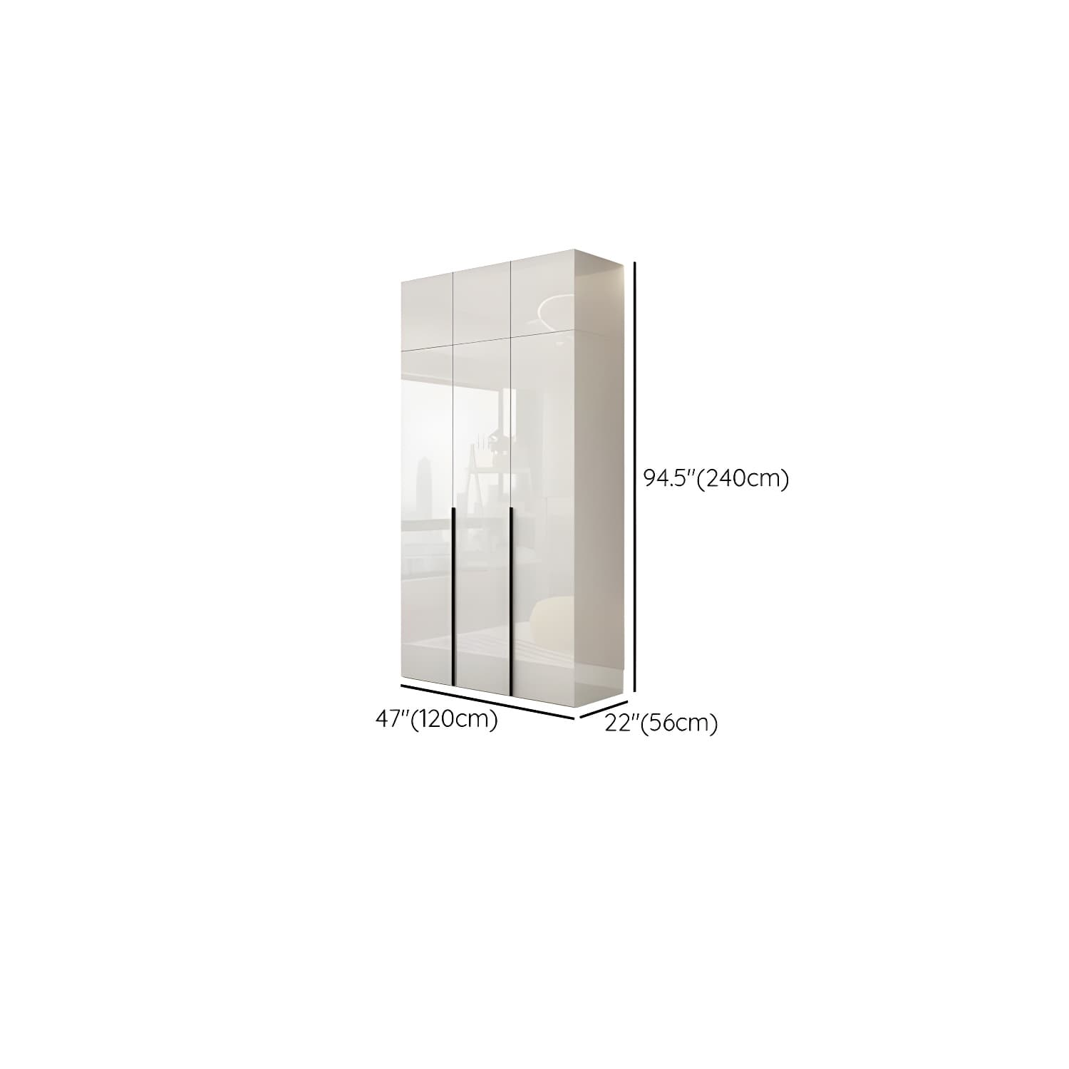Modern Simple Style Double Door Storage Wardrobe for Bedroom - image 17