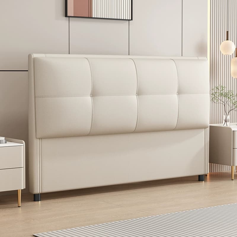 Modish Style Pine Wood Panel Headboard with No Distressing, Rectangle Shape for King/Queen/Full Bed, Featuring Sponge Upholstery Fill and Standard Height