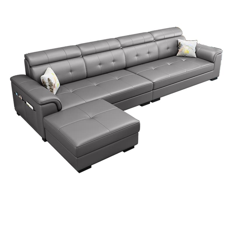 L-Shape Parlor Corner Sectional with Left Hand Facing Orientation, Decorative-stitched Tufting and Concealed Support - image 5