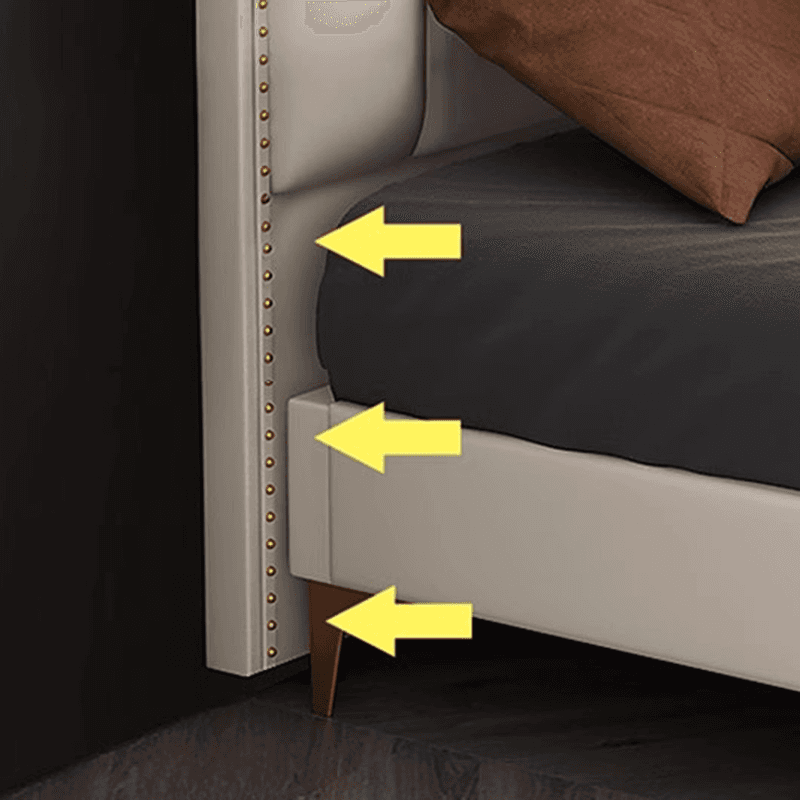 Standard（36-55“） Free-standing Standard Full(54"W x 75"L)/Twin(38"W x 75"L) Lumber Framed Portman Panel Headboard with Nailhead Design and Sponge Filing - image 13