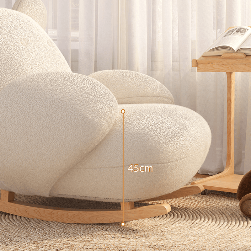 Contemporary Upholstered Rocking Chair with Cushioned Round Arm, Ottoman Included/Not Included - image 14