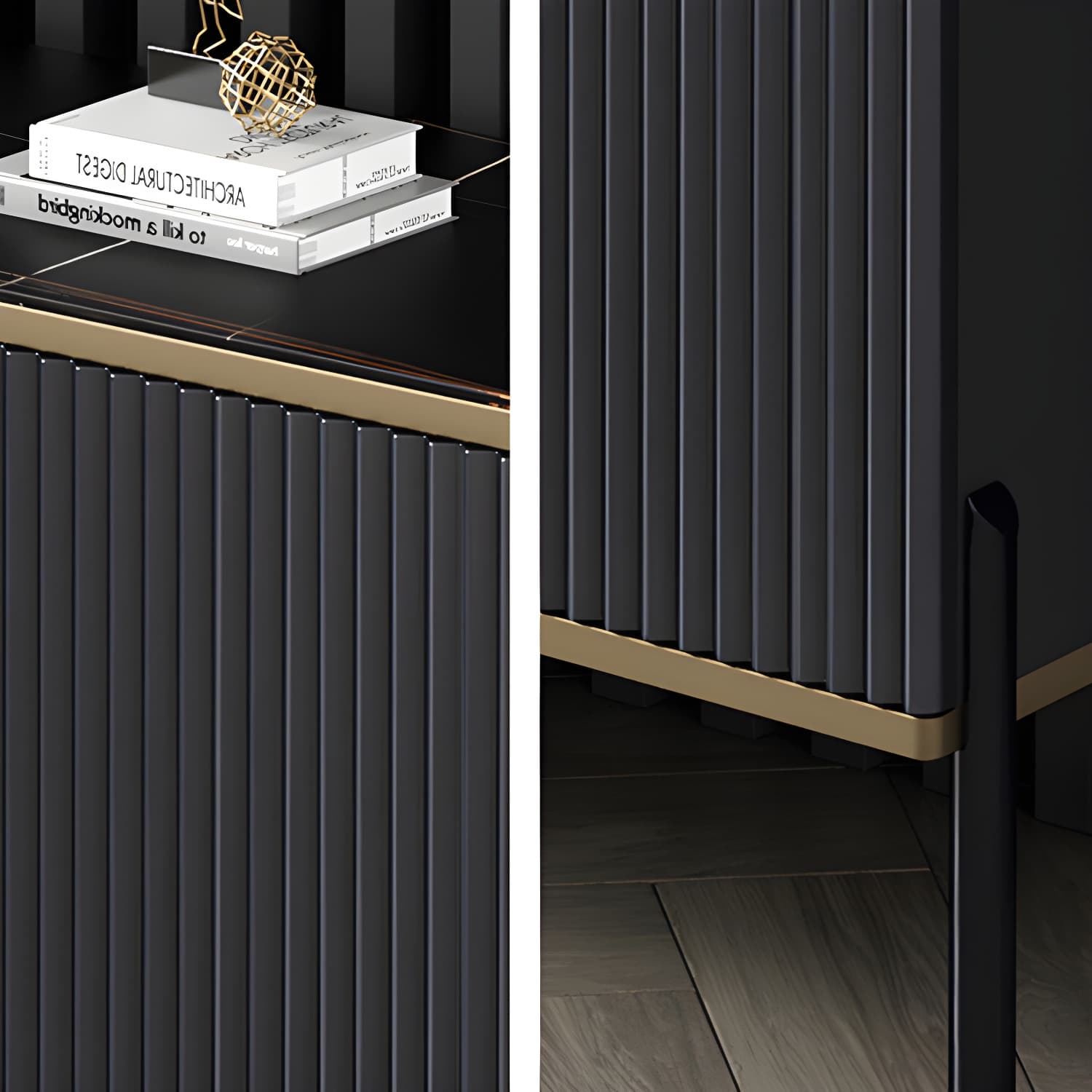 Glam Sideboard Stone Top Sideboard with Door for Living Room - image 11