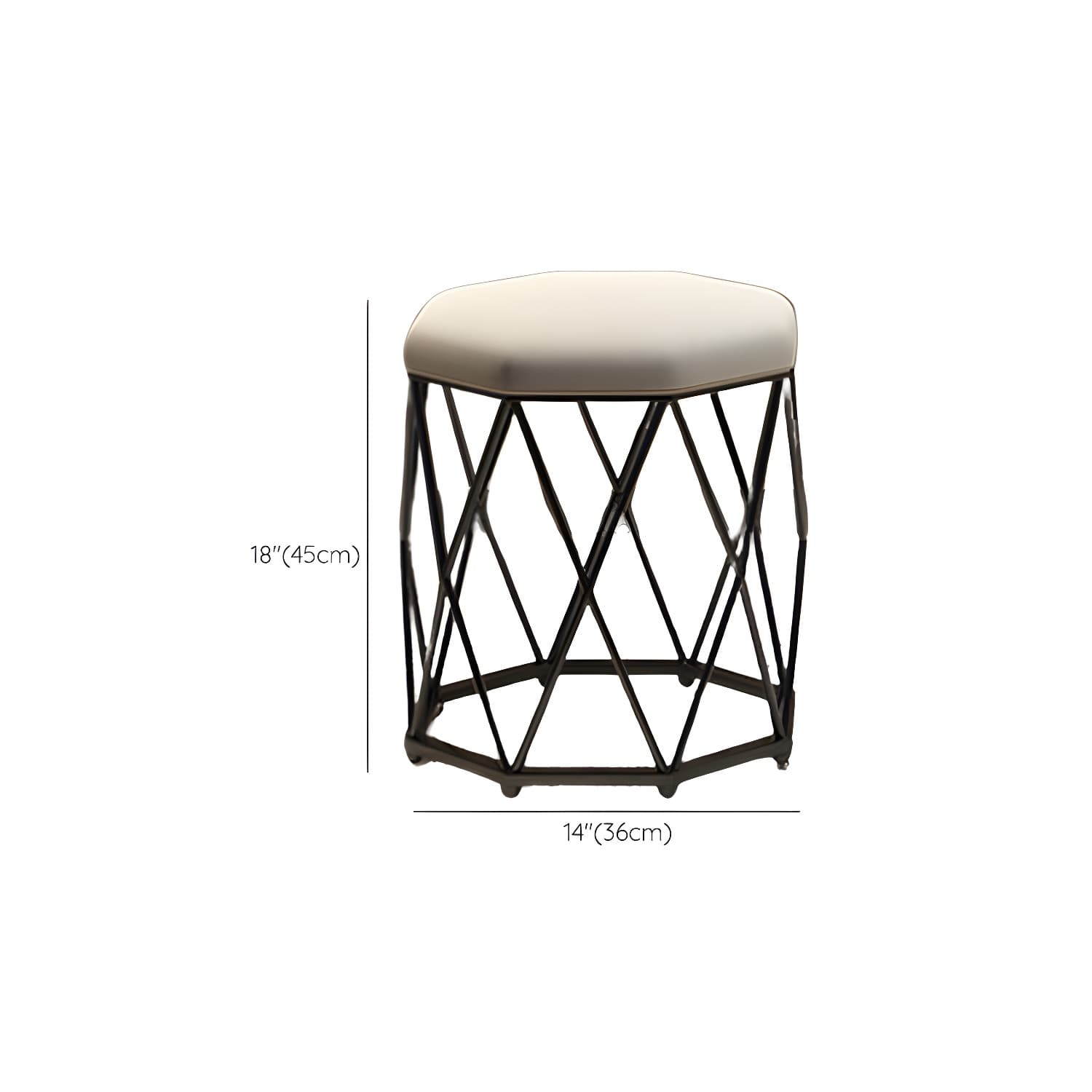 Contemporary Stone Top Vanity Table Set with Mirror and Stool Glam Slate Dressing Table - image 22