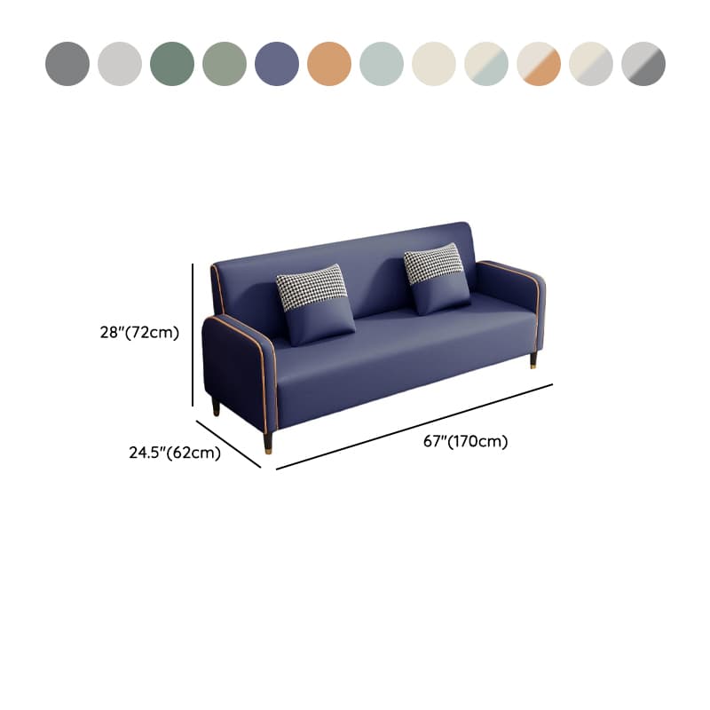 Contemporary Solid Color Tear Resistant Standard Sofa in Light Gray/Olive Green/Ivory, Seats 3 with 2 Pillows - image 21