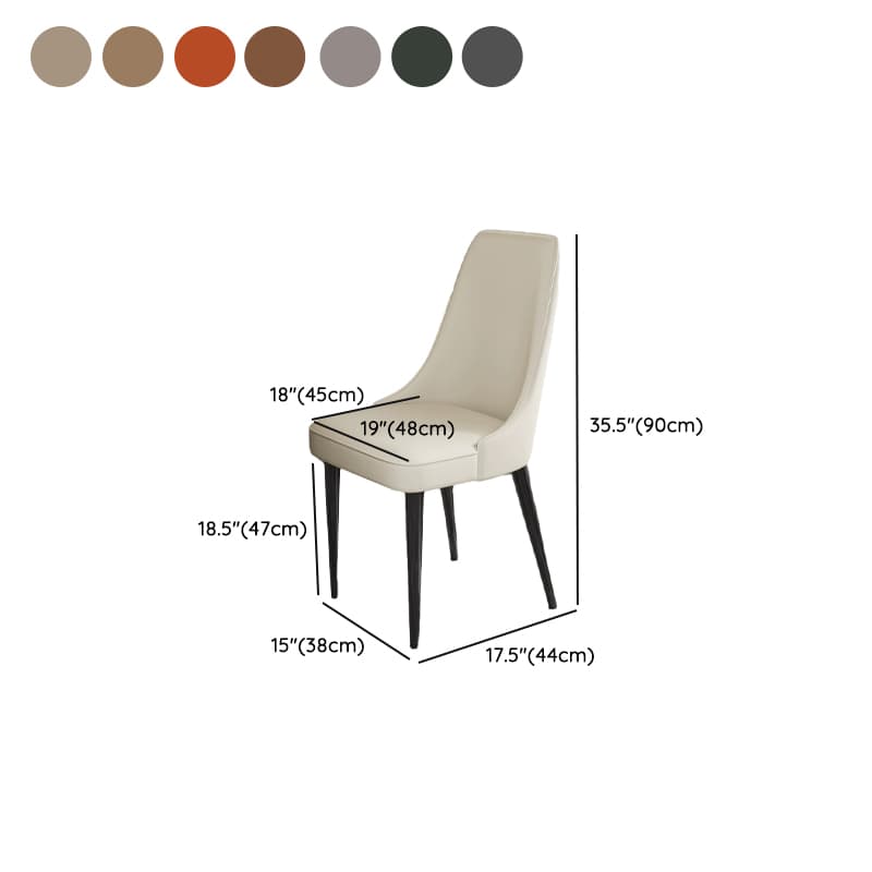 Faux Leather Upholstered Side Chair with Metal Legs for Kitchen & Dining - image 20