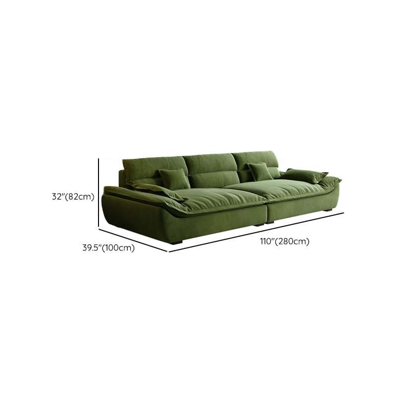Emerald Green Standard/Single Sofa with Arm and 4/3 Pillows - image 10